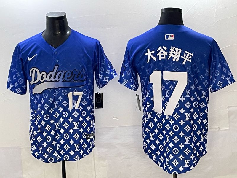 Men Los Angeles Dodgers #17 Ohtani Blue Nike 2025 MLB jersey 06->los angeles dodgers->MLB Jersey